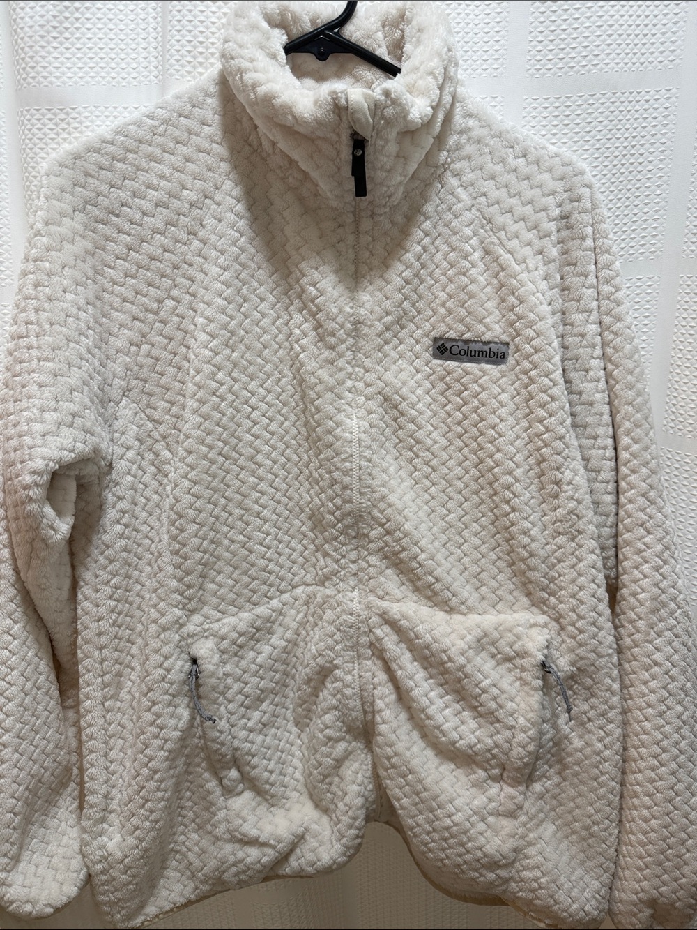 Columbia Women's Cream Plush Full-Zip Teddy Jacket sz  L